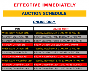 Manheim Edmonton - Auction Schedule